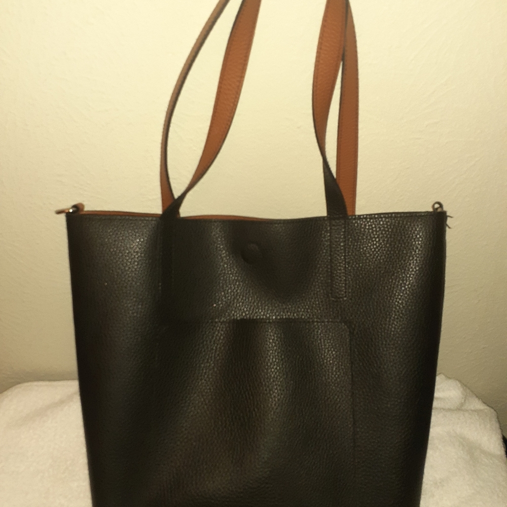 Black Leather Tote